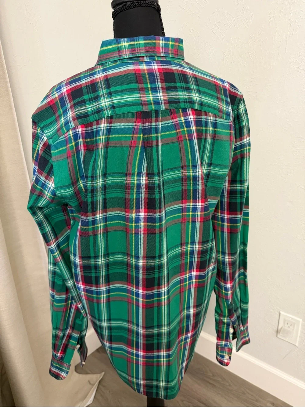 Ralph Lauren Green Plaid Button-Down Boys Shirt